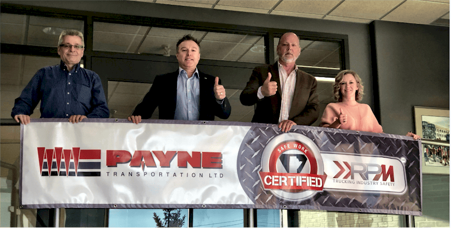 Payne Transportation Certificate of Recognition