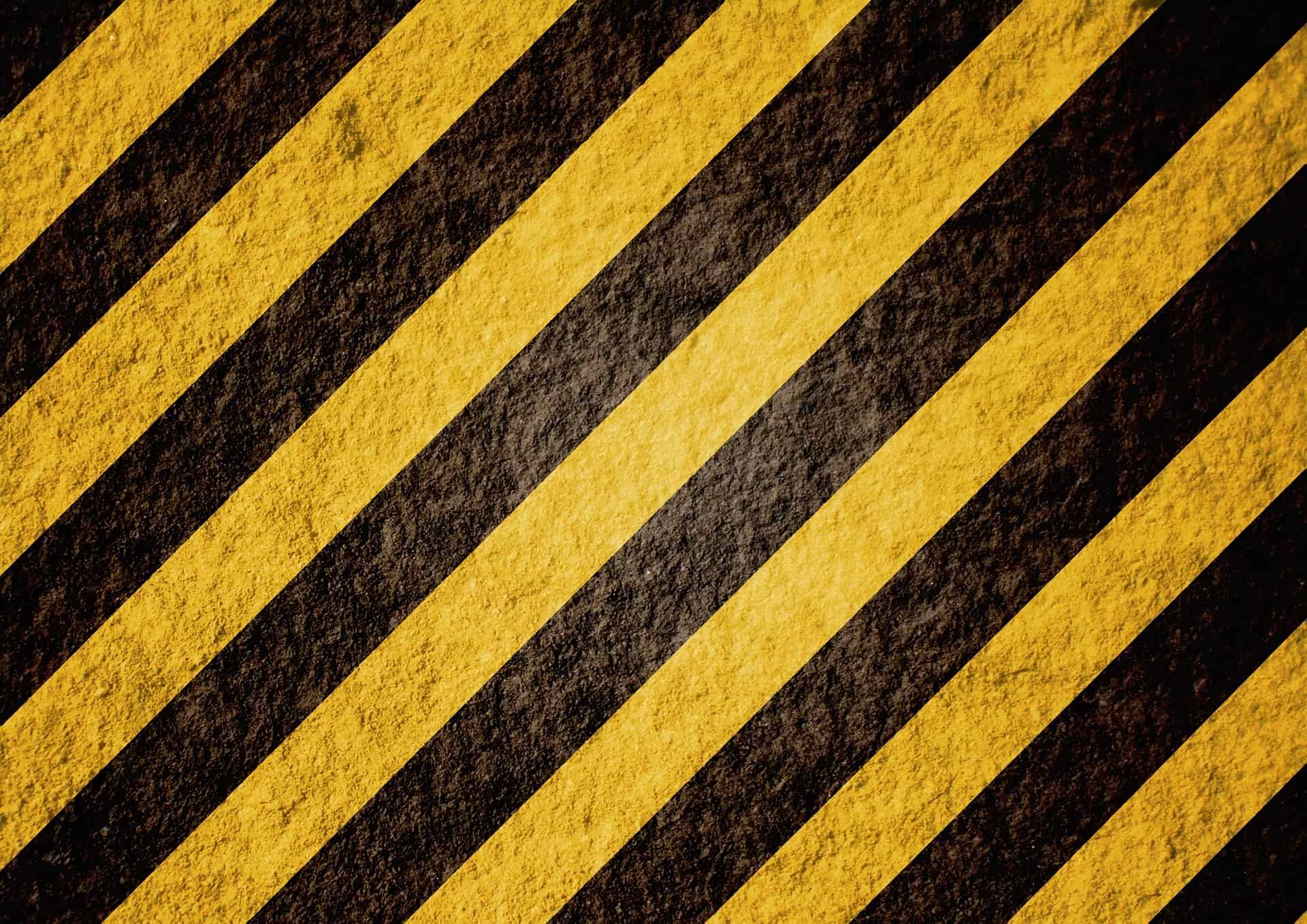 yellow and black diagonal stripes
