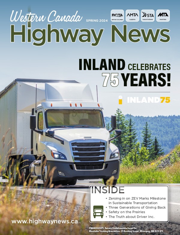 The front cover of the Spring 2024 Western Canada Highway News